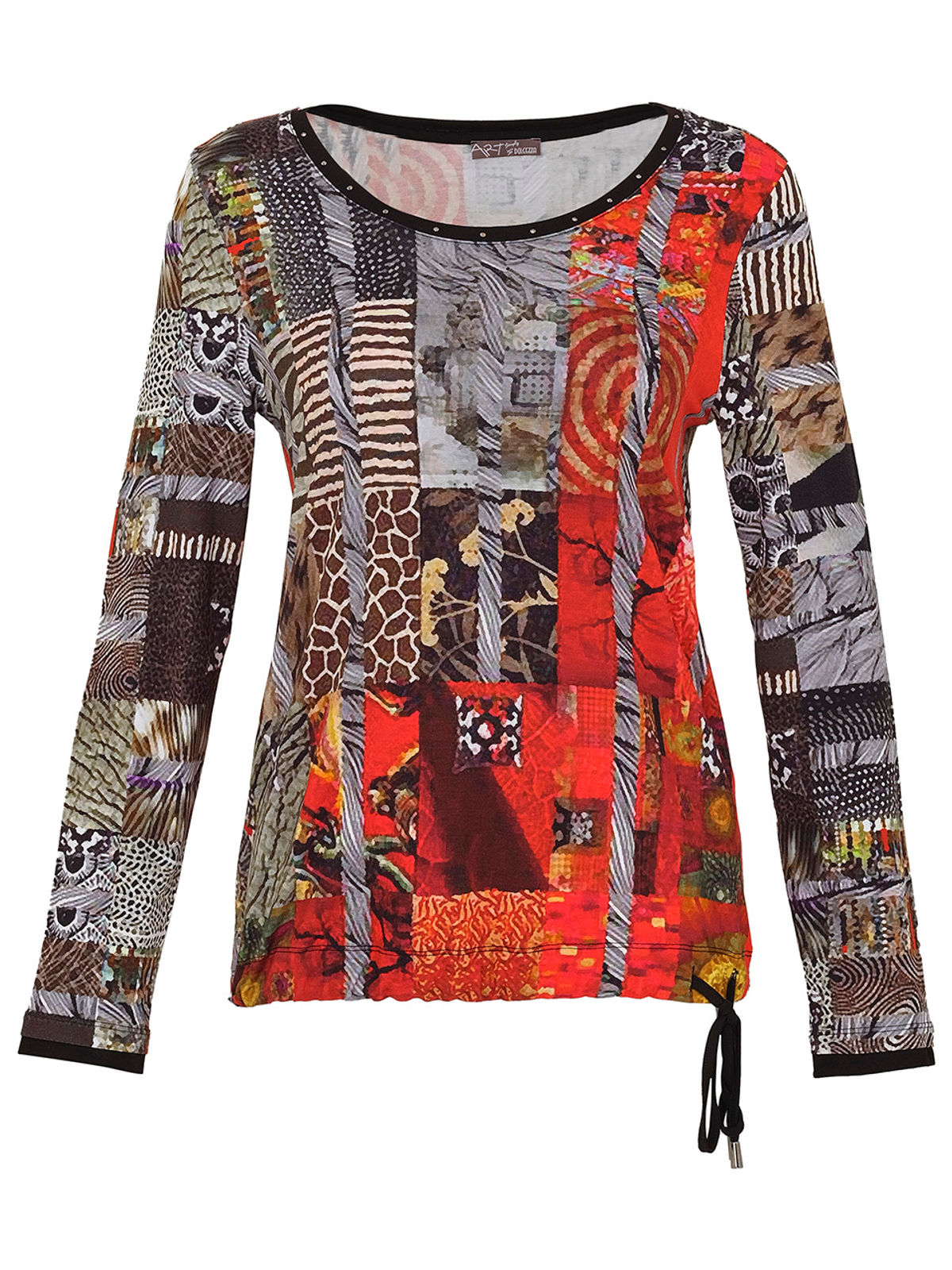 Dolcezza "Red Black Quilt" Top 73653