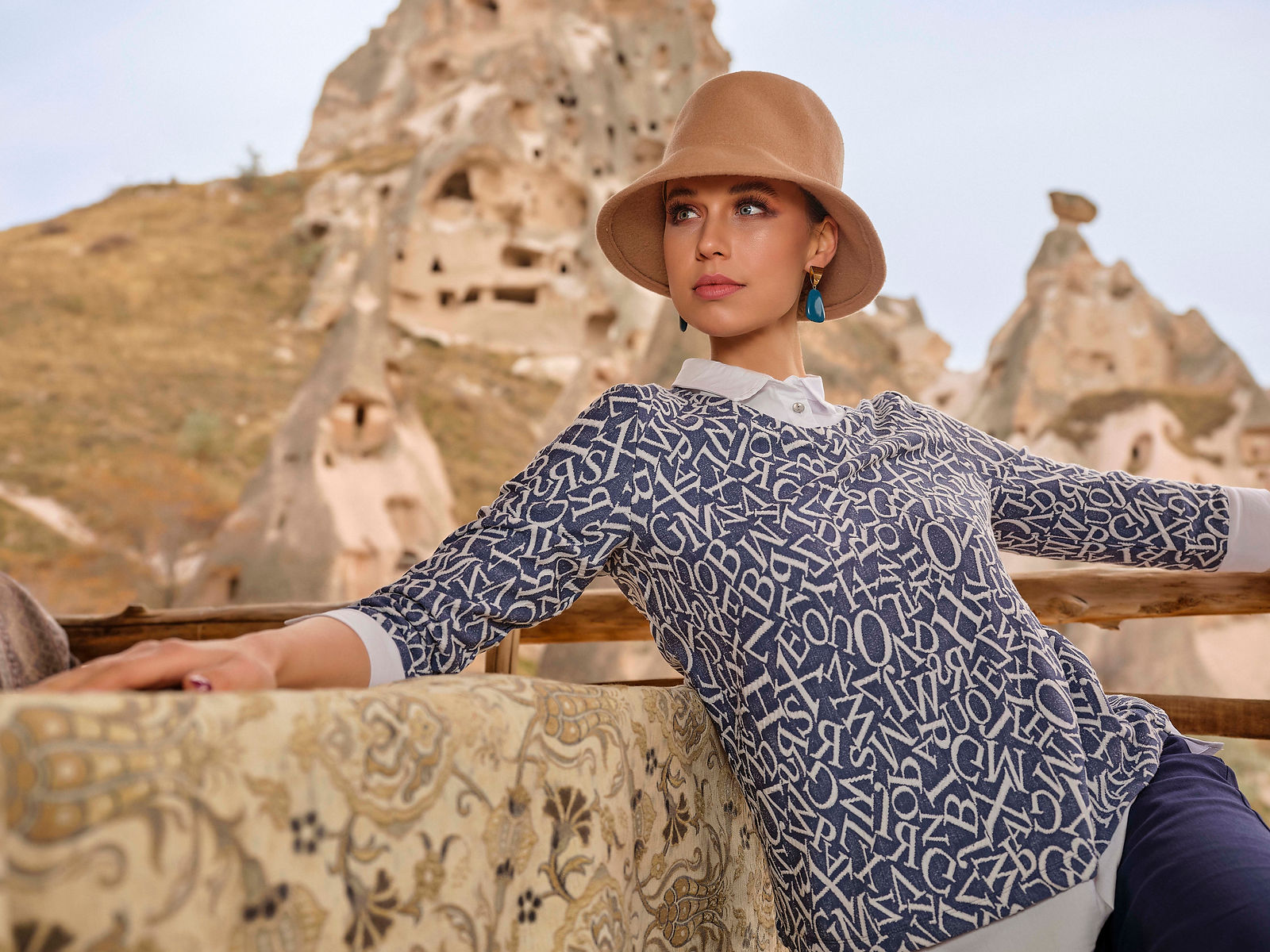Dolcezza "Alphabet" Layered-Look Top 73131