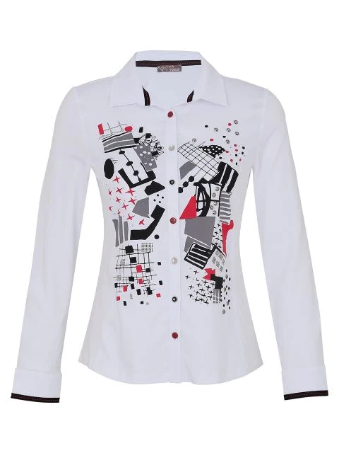 Dolcezza "Tear Down the Wall" Button Front Shirt 73605
